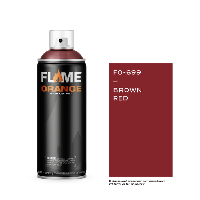 Spray Flame Orange 400ml, Brown Red